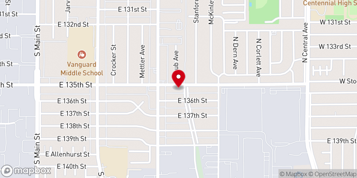 Map showing location of Community Lutheran Church