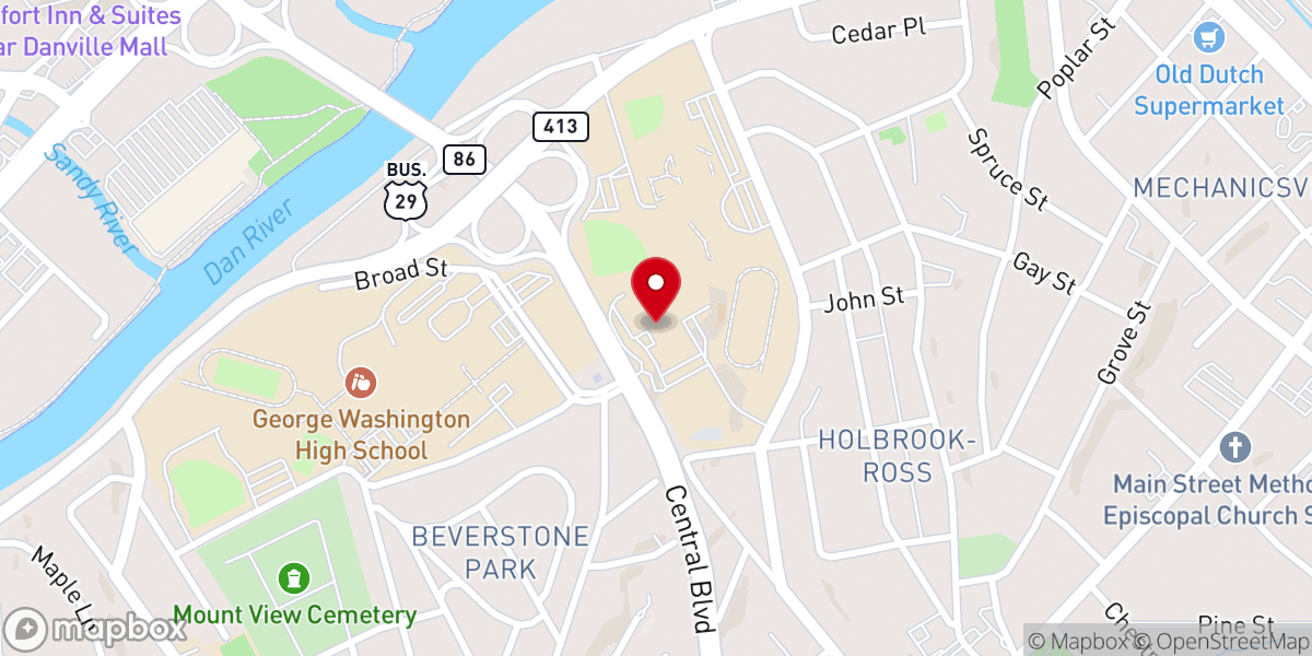 Map showing location of Sacred Heart Catholic School
