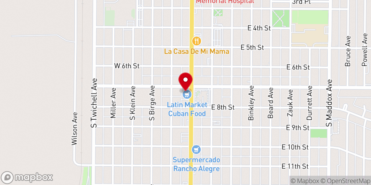 Map showing location of The Door Christian Fellowship Church