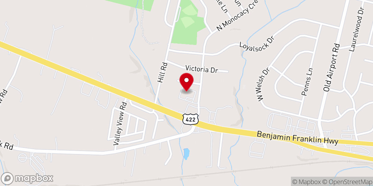 Map showing location of Douglassville United Methodist Church