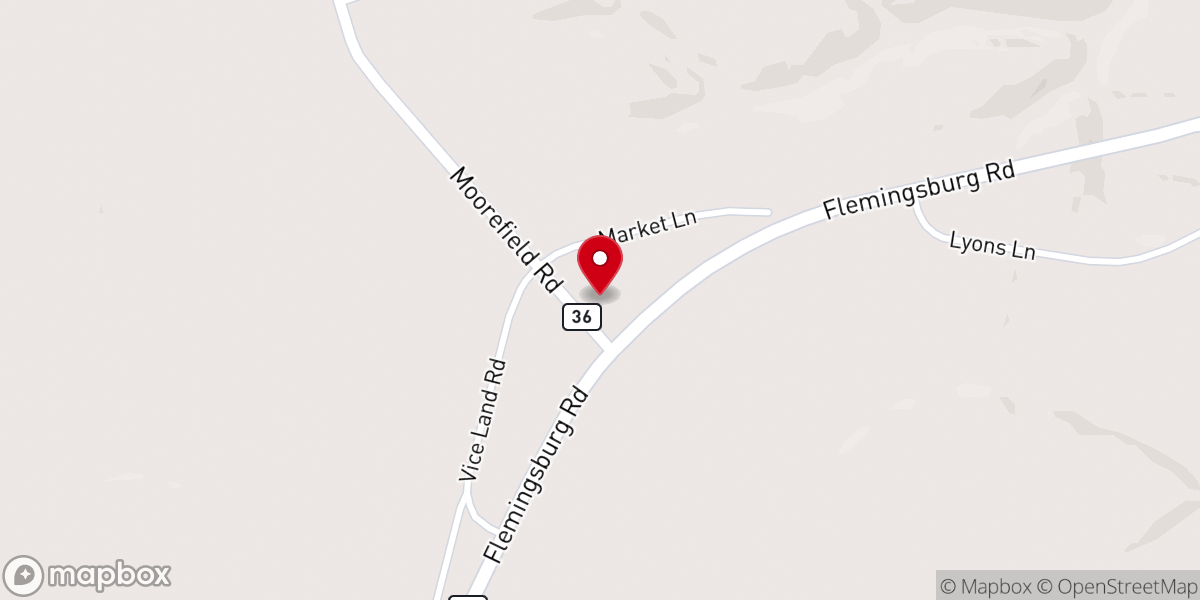 Map showing location of Victory Chapel