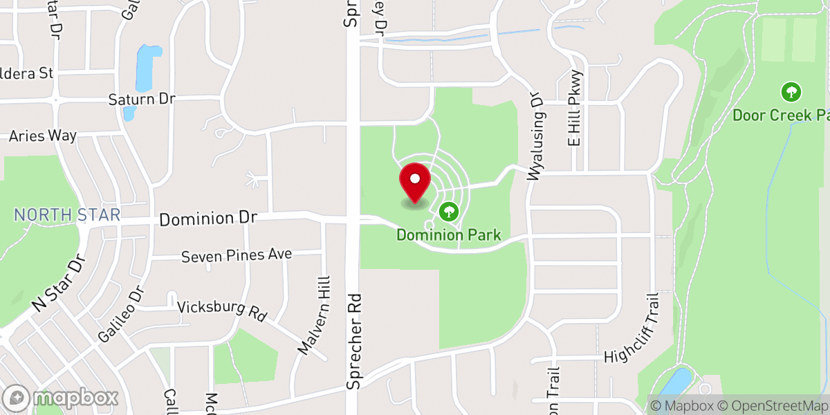Map showing location of Door Creek Church - Sprecher Road Campus
