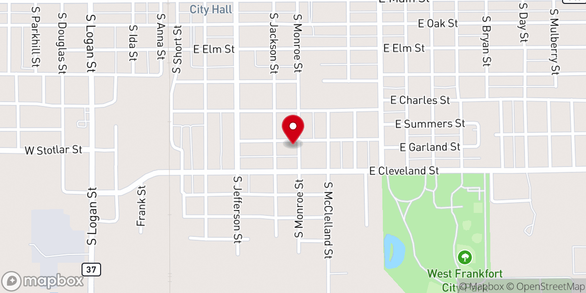 Map showing location of Unity Free Will Baptist Church