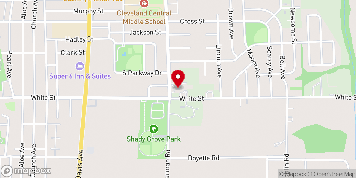 Map showing location of United Baptist Church