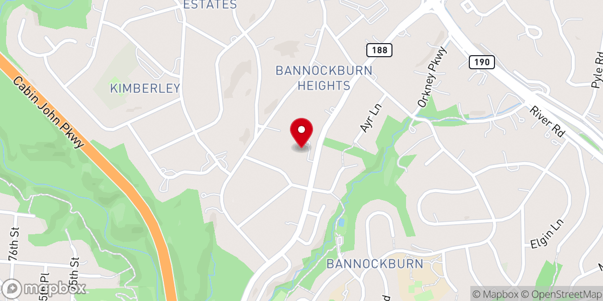 Map showing location of Washington United Korean Presbyterian Church