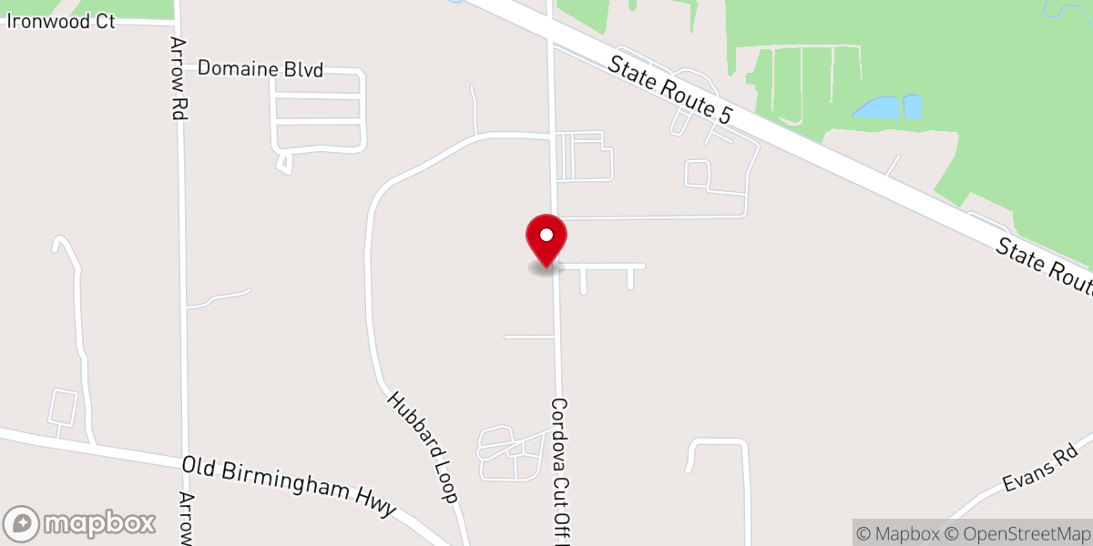 Map showing location of Mount Harmony Church of Christ
