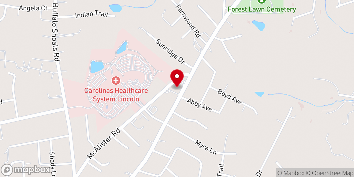 Map showing location of Holy Cross Lutheran Church