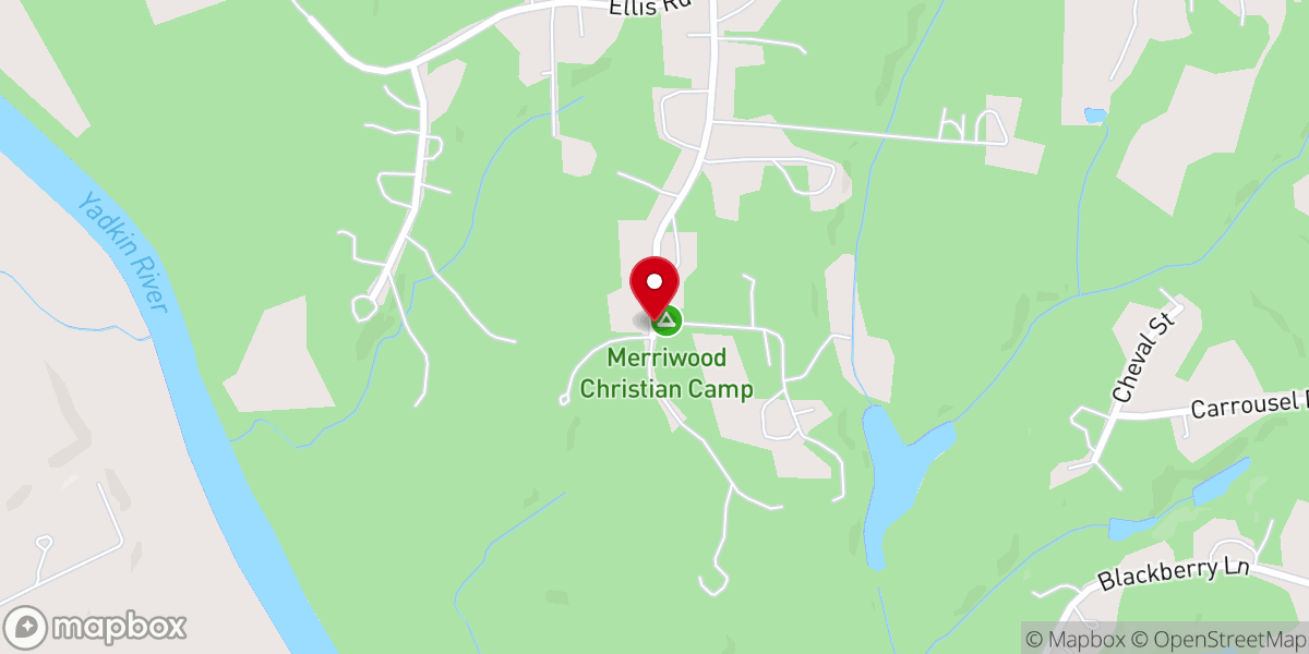 Map showing location of Merriwood Christian Camp