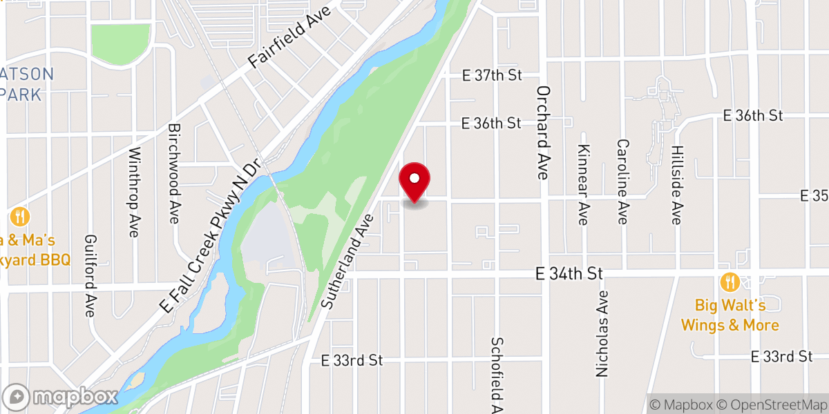 Map showing location of Faithfull Gospel Church