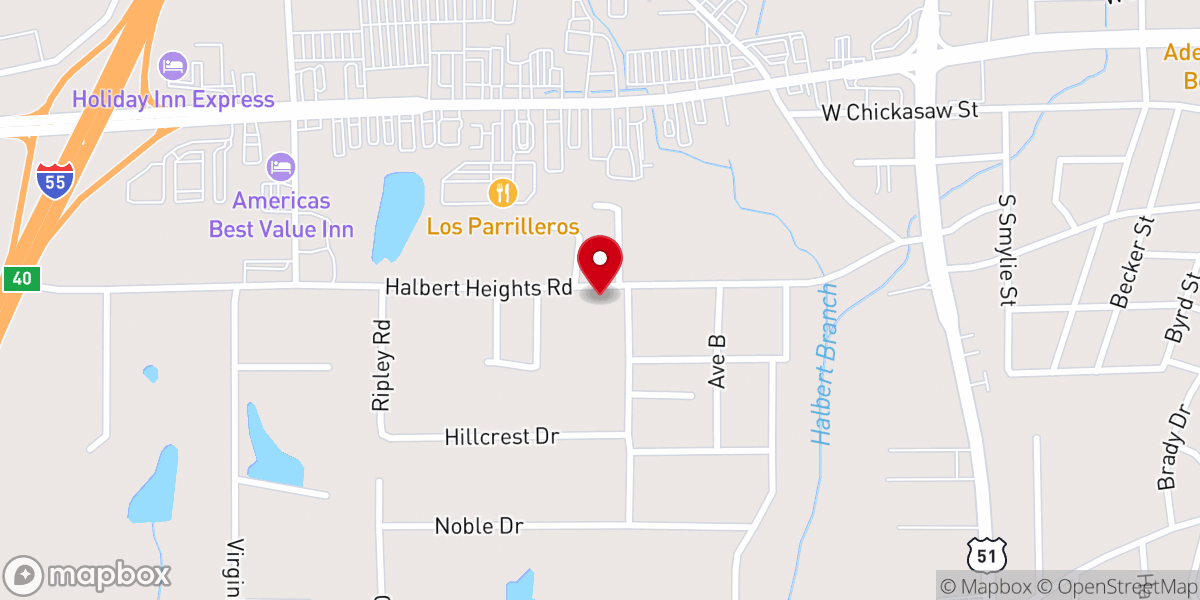 Map showing location of Lincoln County Baptist Association