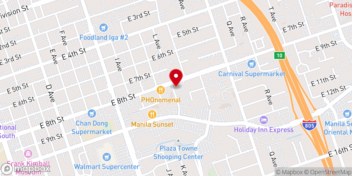 Map showing location of Centro Pentecostal