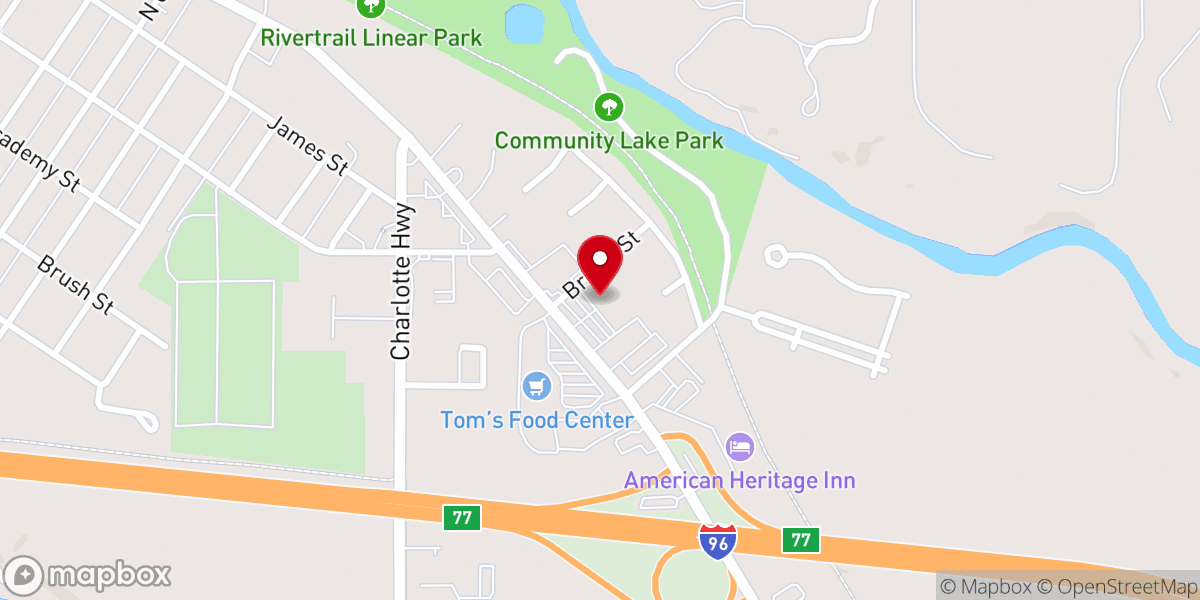 Map showing location of epic-a community church