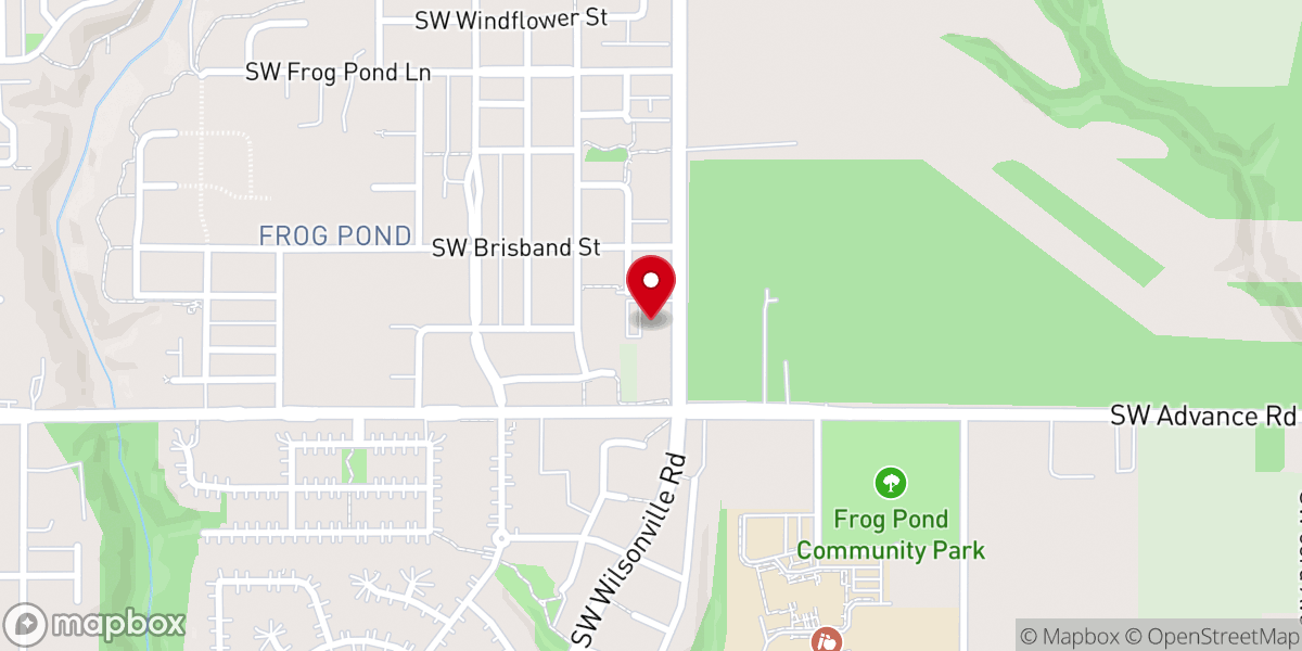 Map showing location of Community of Hope Church Wilsonville