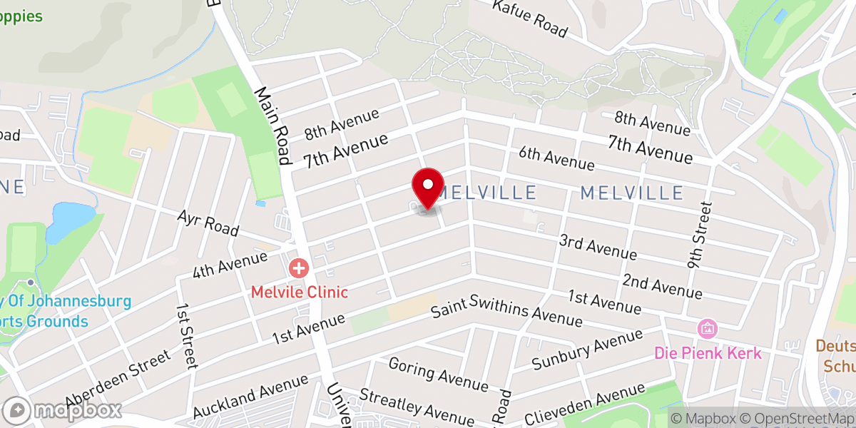Map showing location of Melville Methodist Church