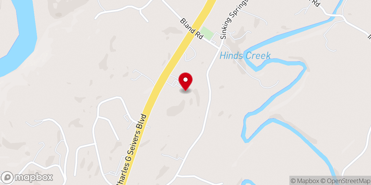 Map showing location of Eagle Bend Apostolic Church