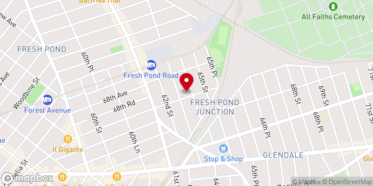 Map showing location of Ridgewood Baptist Church