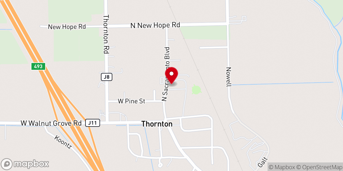 Map showing location of Our Lady of Fatima Society, Thornton