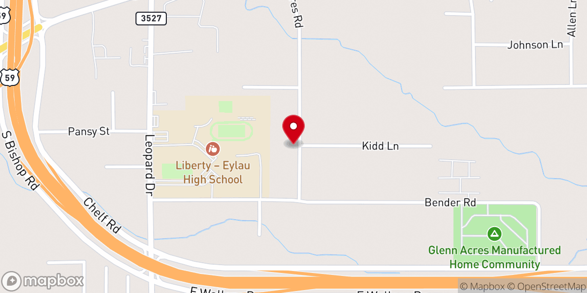Map showing location of Flower Acres Baptist Church - Food Distribution Center