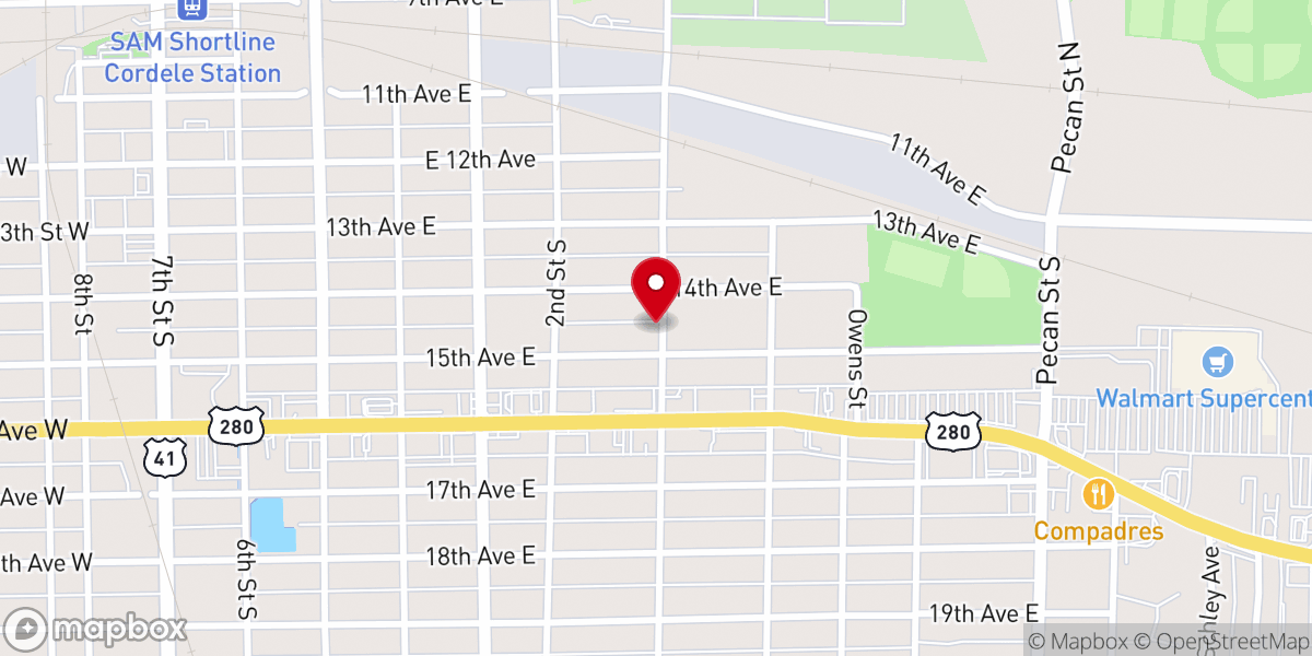 Map showing location of Christ Episcopal Church