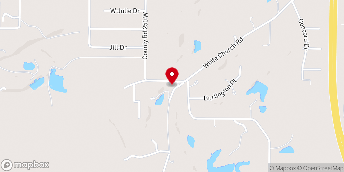 Map showing location of Columbia Church