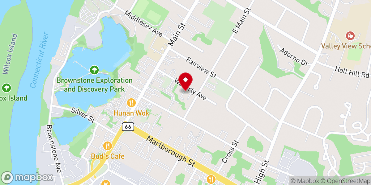 Map showing location of Middletown-Portland Seventh-day Adventist Church