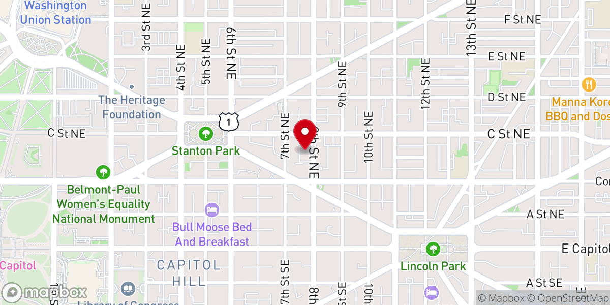 Map showing location of Saint Monica & Saint James Episcopal Church