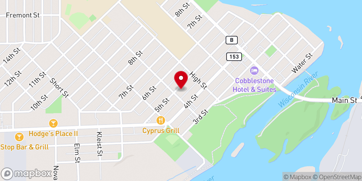 Map showing location of St Paul Catholic Church