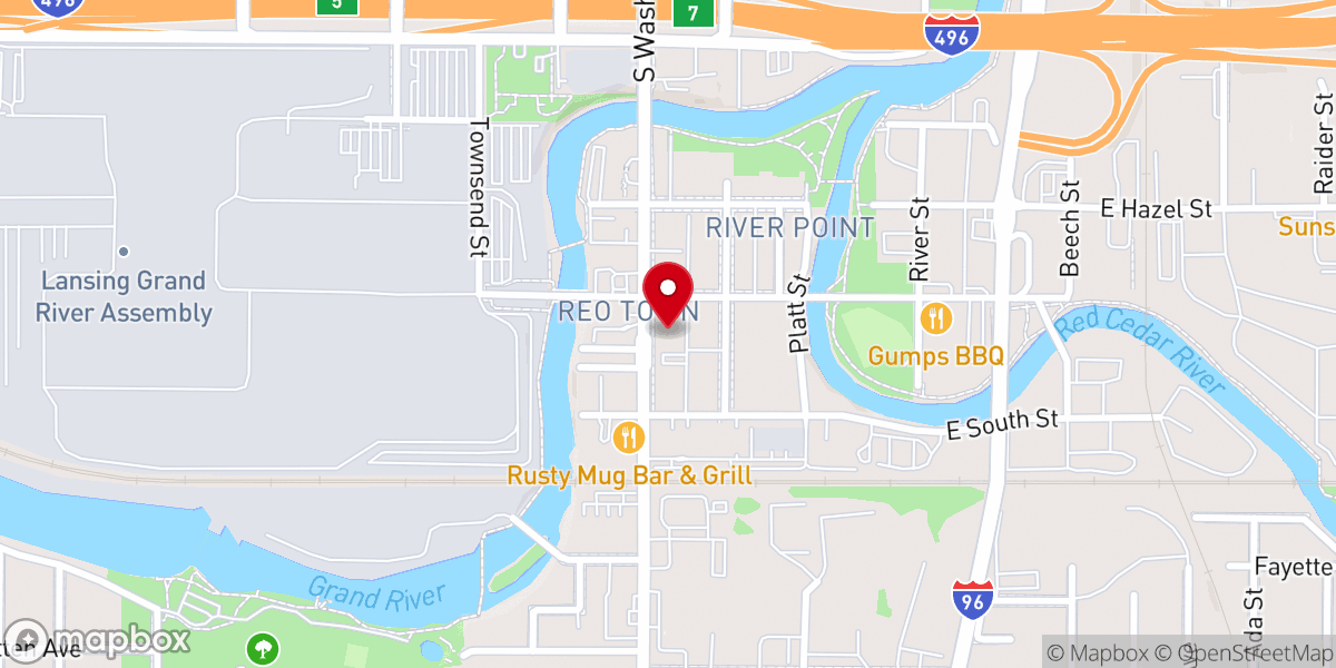 Map showing location of Riverview Church