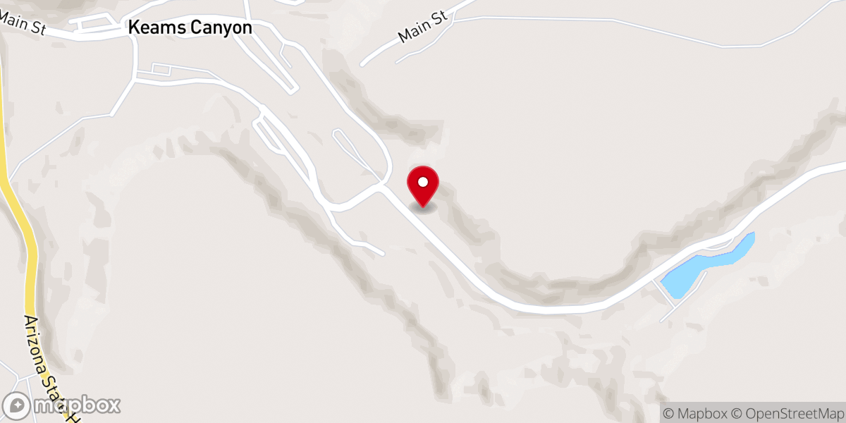 Map showing location of Saint Joseph Catholic Church, Kearns Canyon