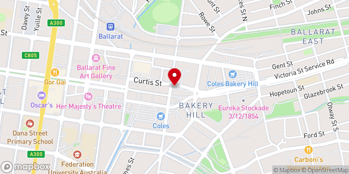Map showing location of CatholicCare Victoria