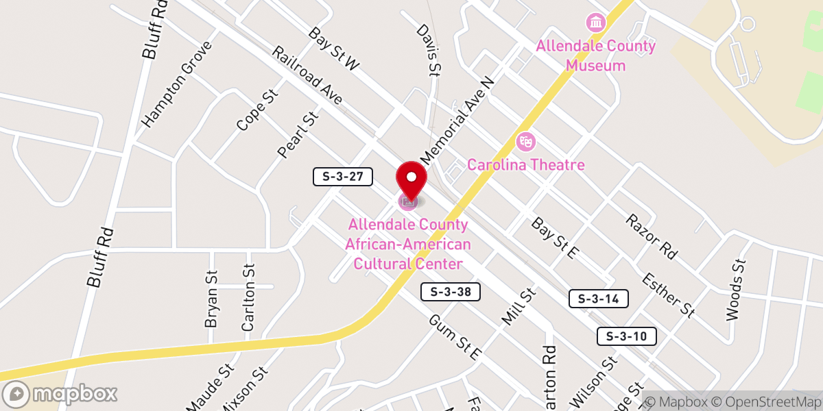 Map showing location of Allendale Presbyterian Church