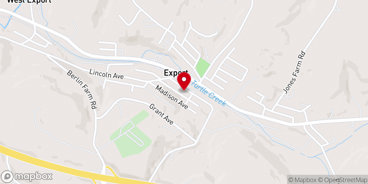 Map showing location of Keystone Christian Church