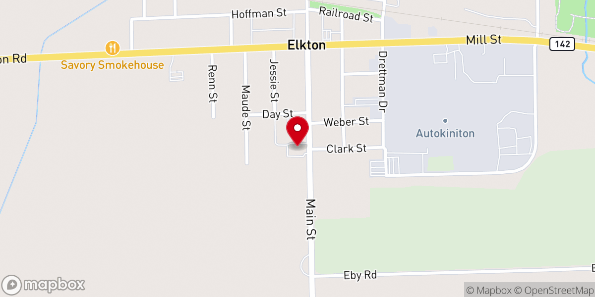 Map showing location of St. Paul Methodist Church of Elkton