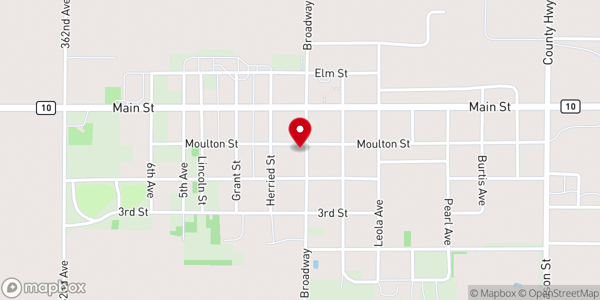 Map showing location of United Methodist Church