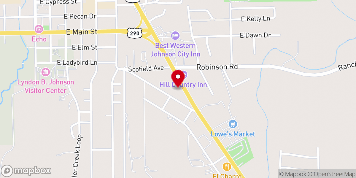 Map showing location of Johnson City Christian Food Pantry