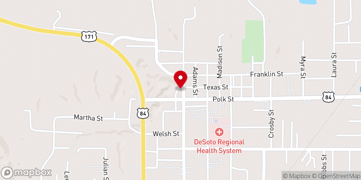 Map showing location of Krewe of Demeter
