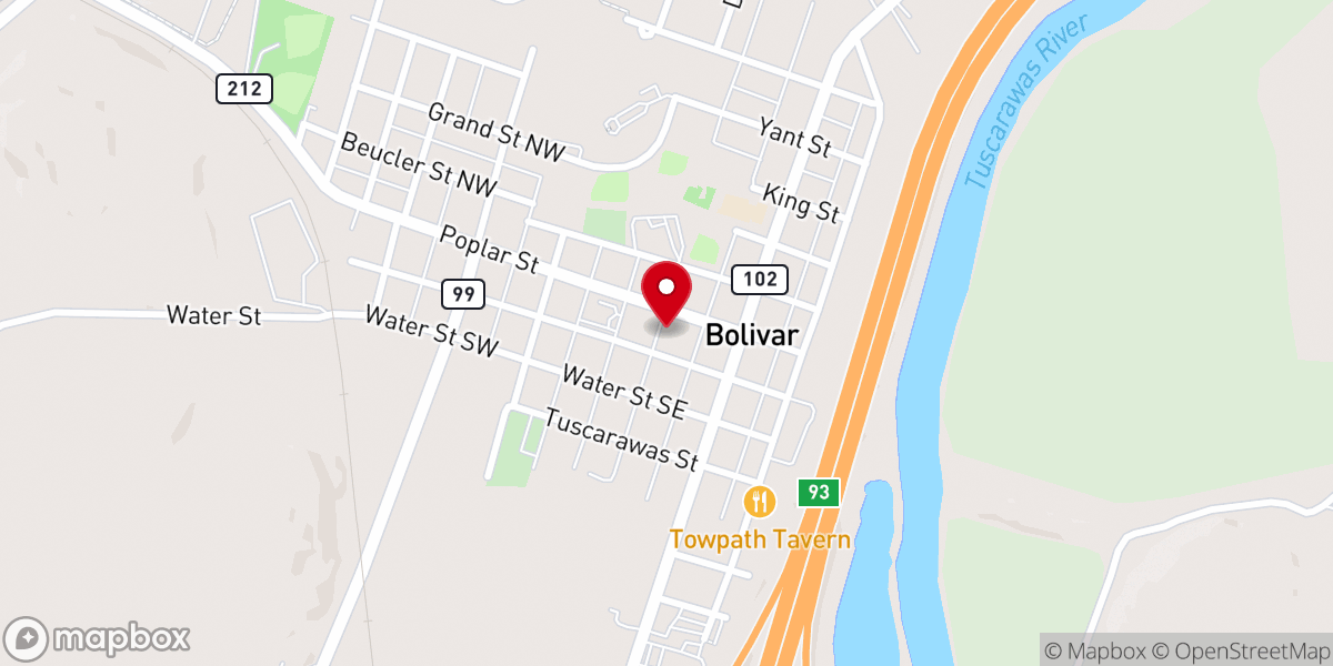 Map showing location of St Paul's Evangelical Lutheran