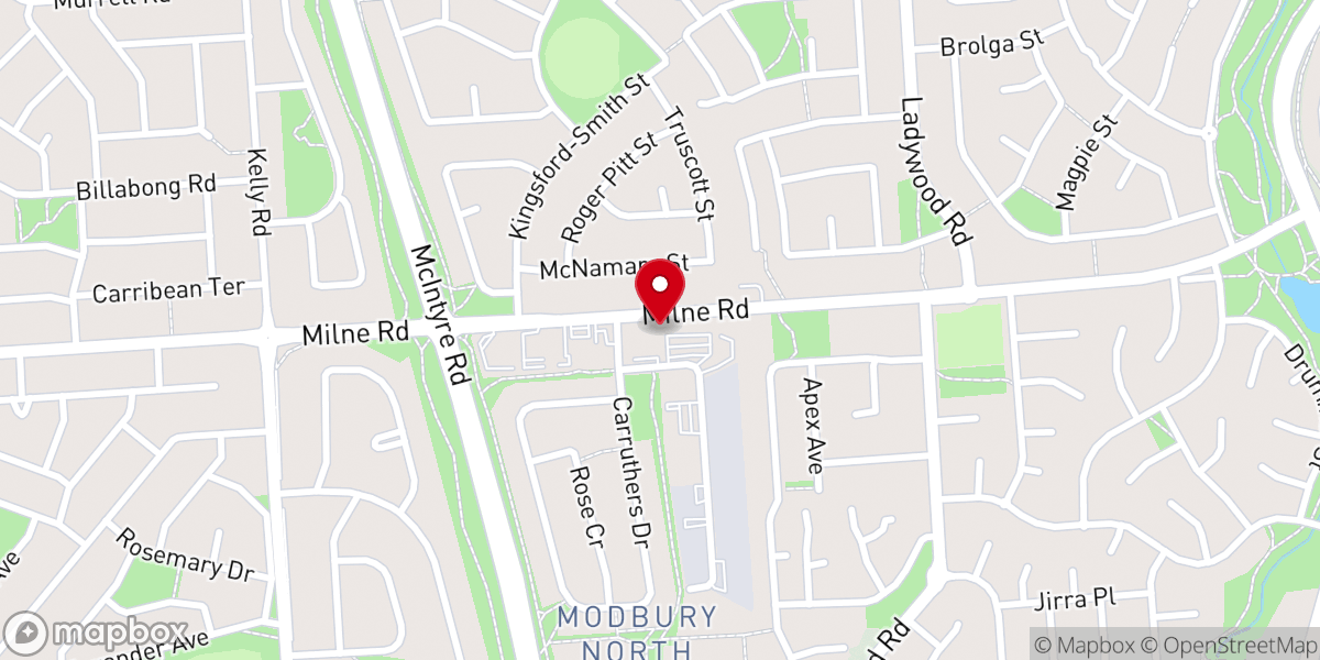 Map showing location of Clovercrest Baptist Church