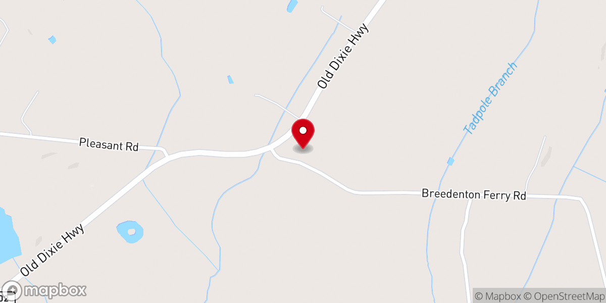 Map showing location of Bogles Chapel Baptist Church