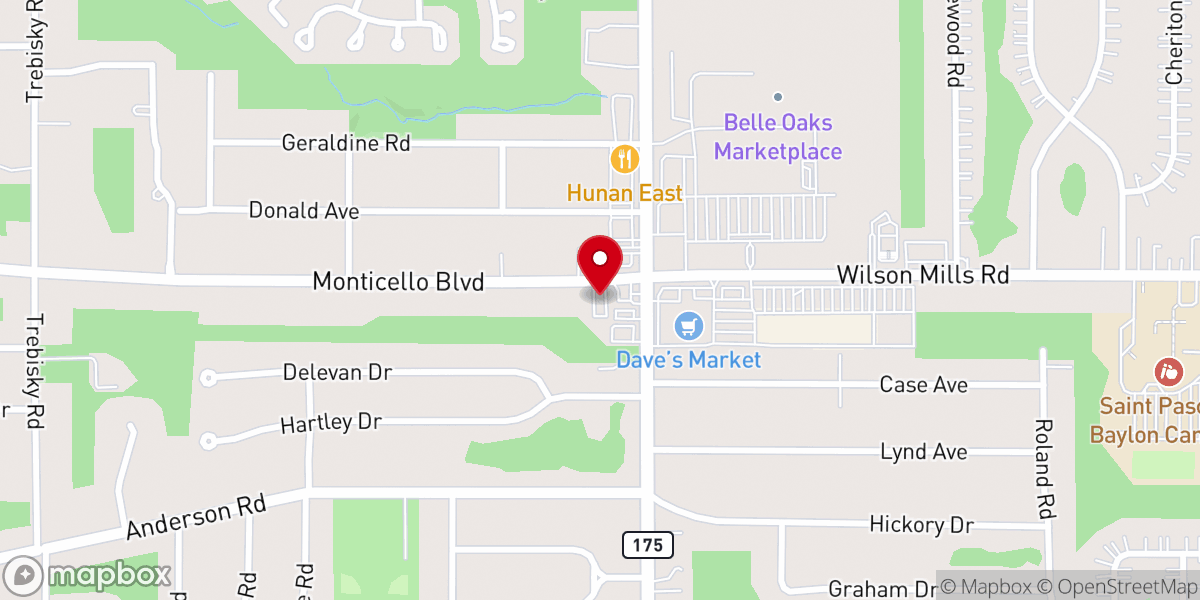 Map showing location of Monticello Gospel Hall