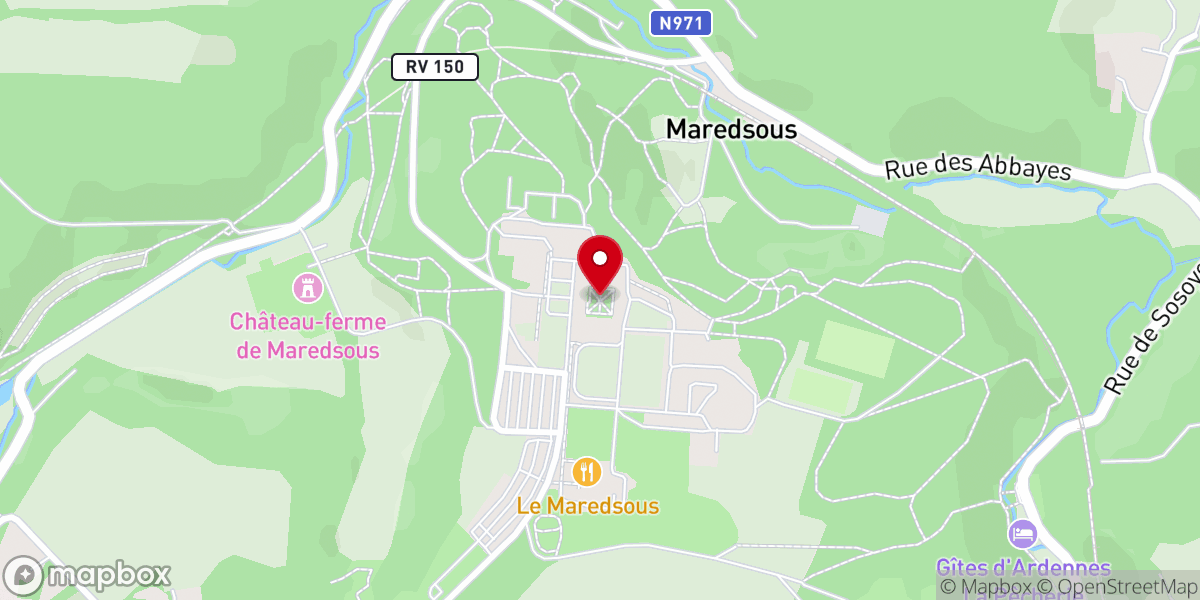 Map showing location of Abbaye de Maredsous