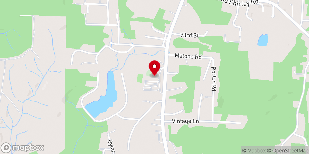 Map showing location of Chapel Hill Baptist Church