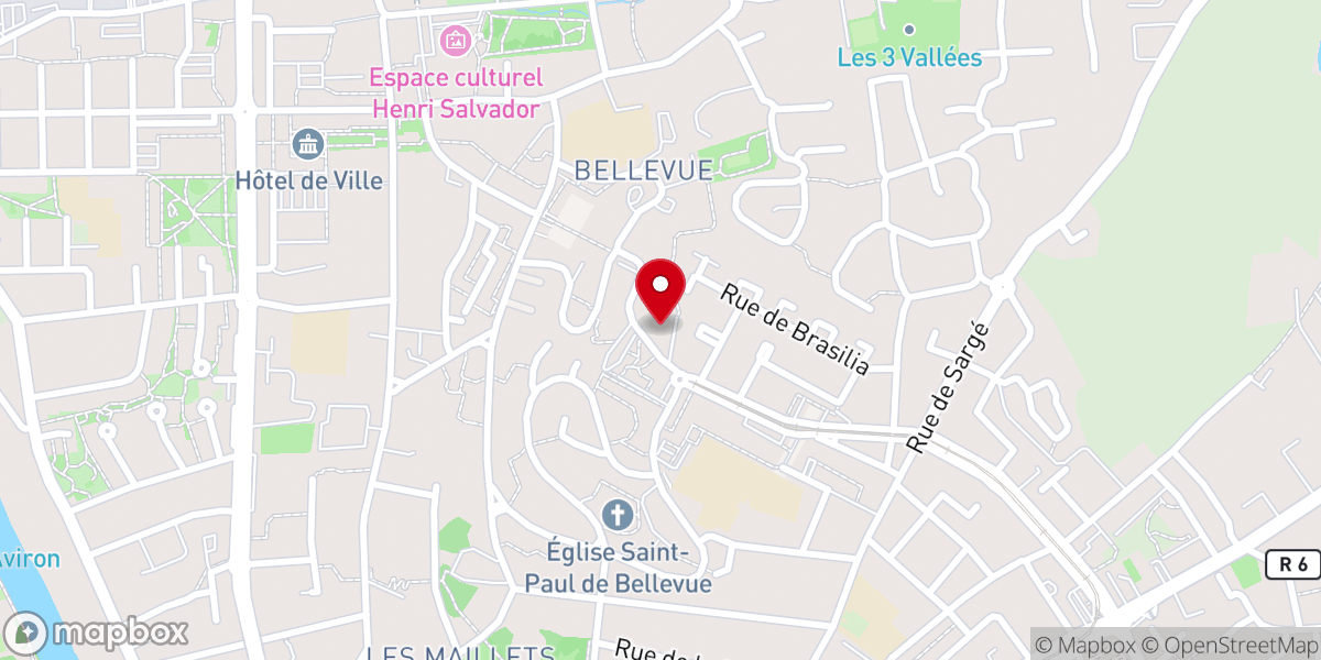 Map showing location of Ministère International Amour et Compassion
