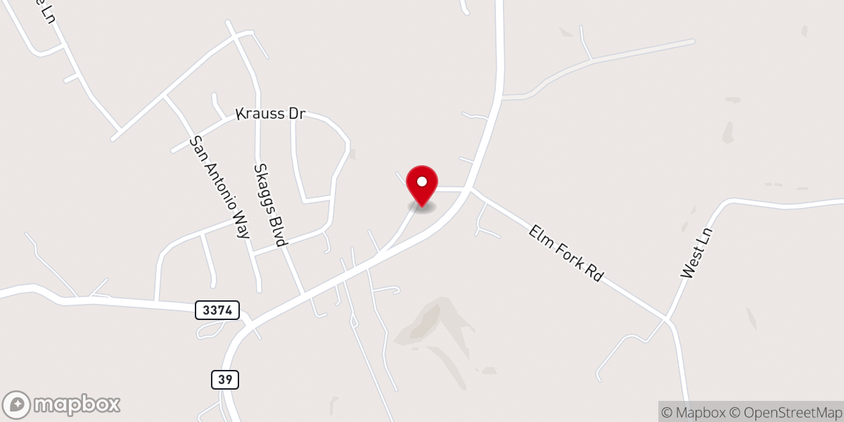 Map showing location of Sulphur Well Christian Church