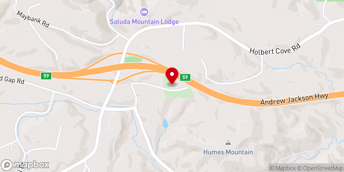 Map showing location of Friendship Church