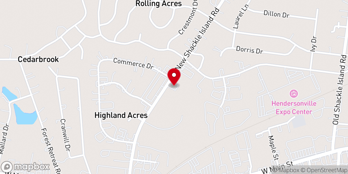 Map showing location of Lakeview Church of Christ