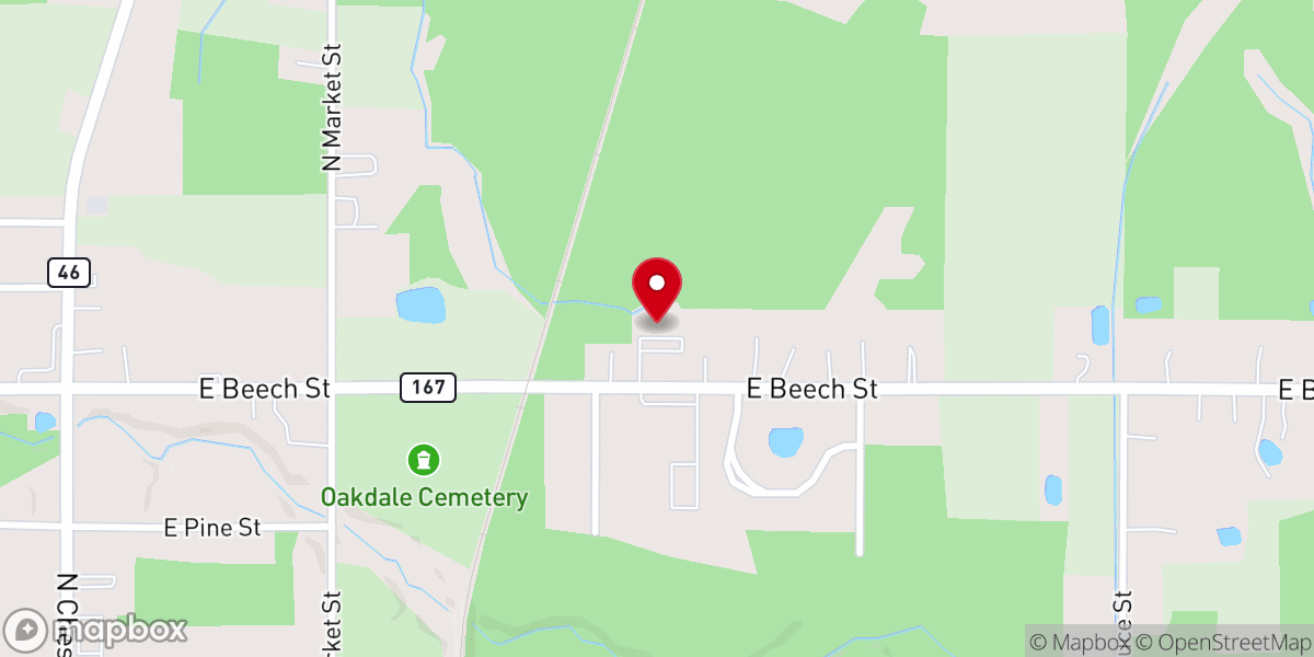 Map showing location of Bethel Bible Church