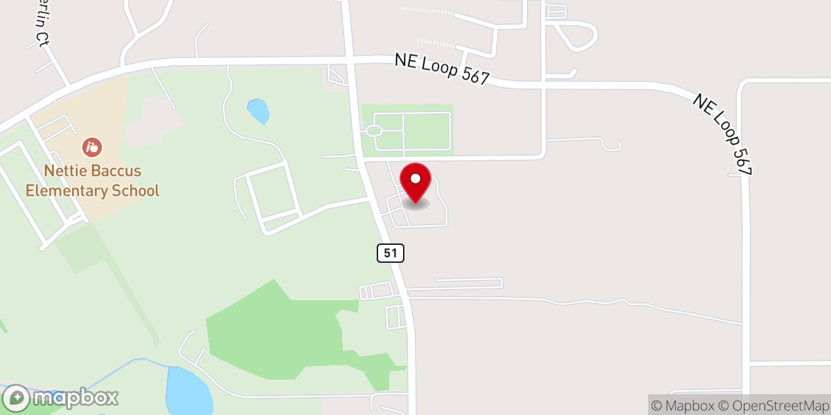 Map showing location of First Baptist Church