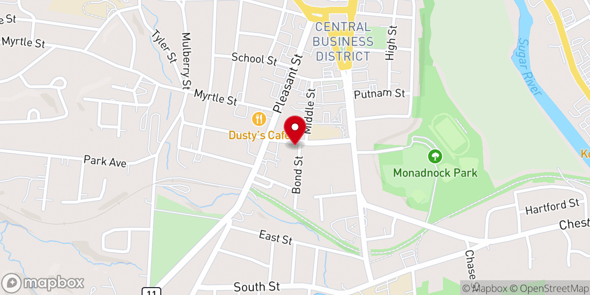 Map showing location of First United Methodist Church