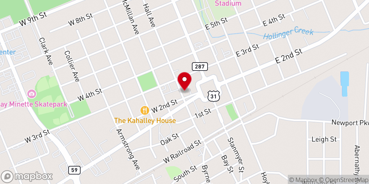 Map showing location of First United Methodist Church